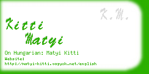 kitti matyi business card